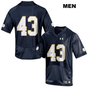 Notre Dame Fighting Irish Men's Marcus Thorne #43 Navy Under Armour No Name Authentic Stitched College NCAA Football Jersey MUW5599KT